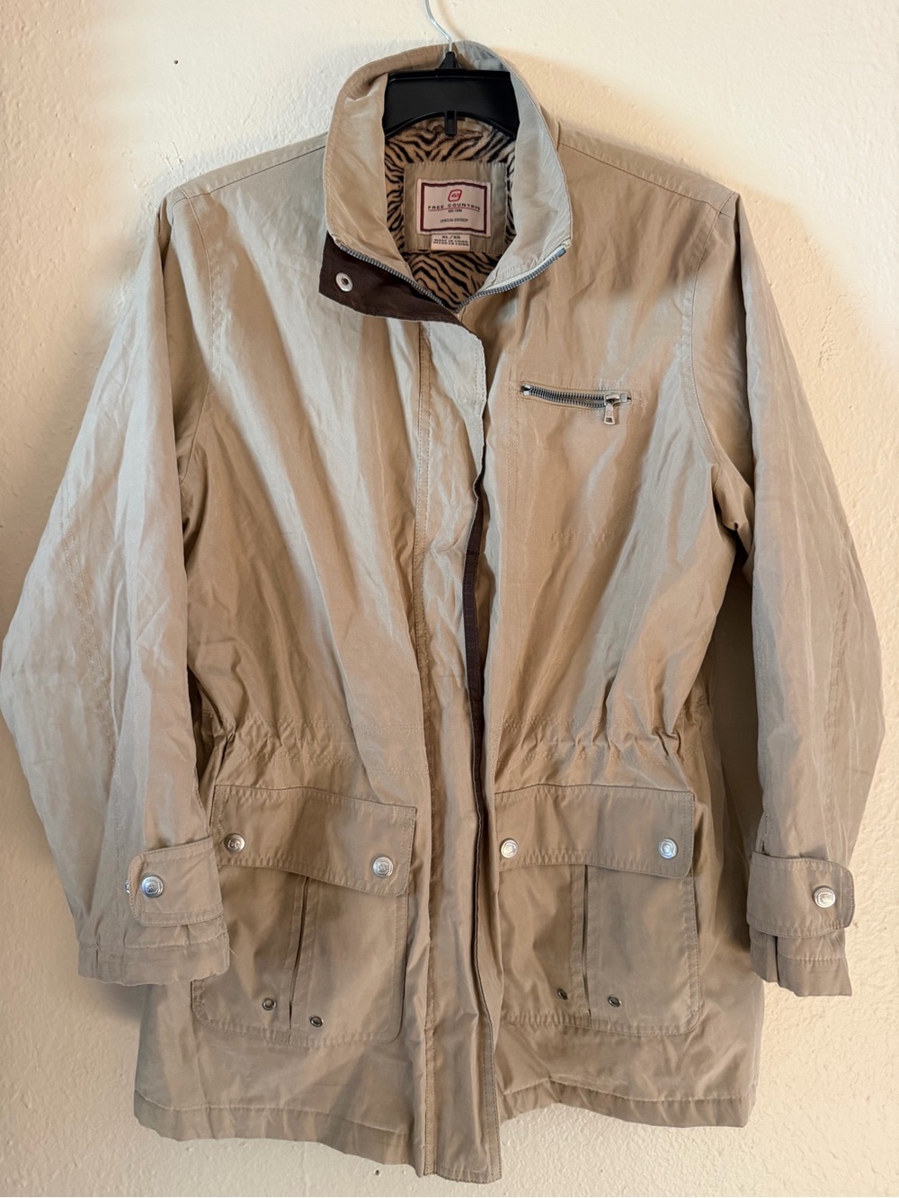 Free Country Beige Utility Field Jacket